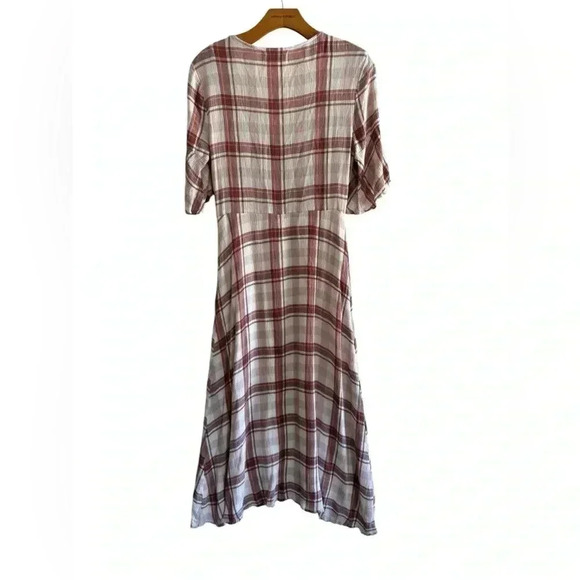 Urban Outfitters Plaid Button Down Maxi Dress Size SP - Picture 3 of 11